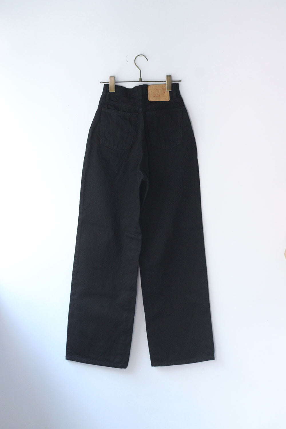 UNUSED "13.5oz denim five pockets pants" (black)