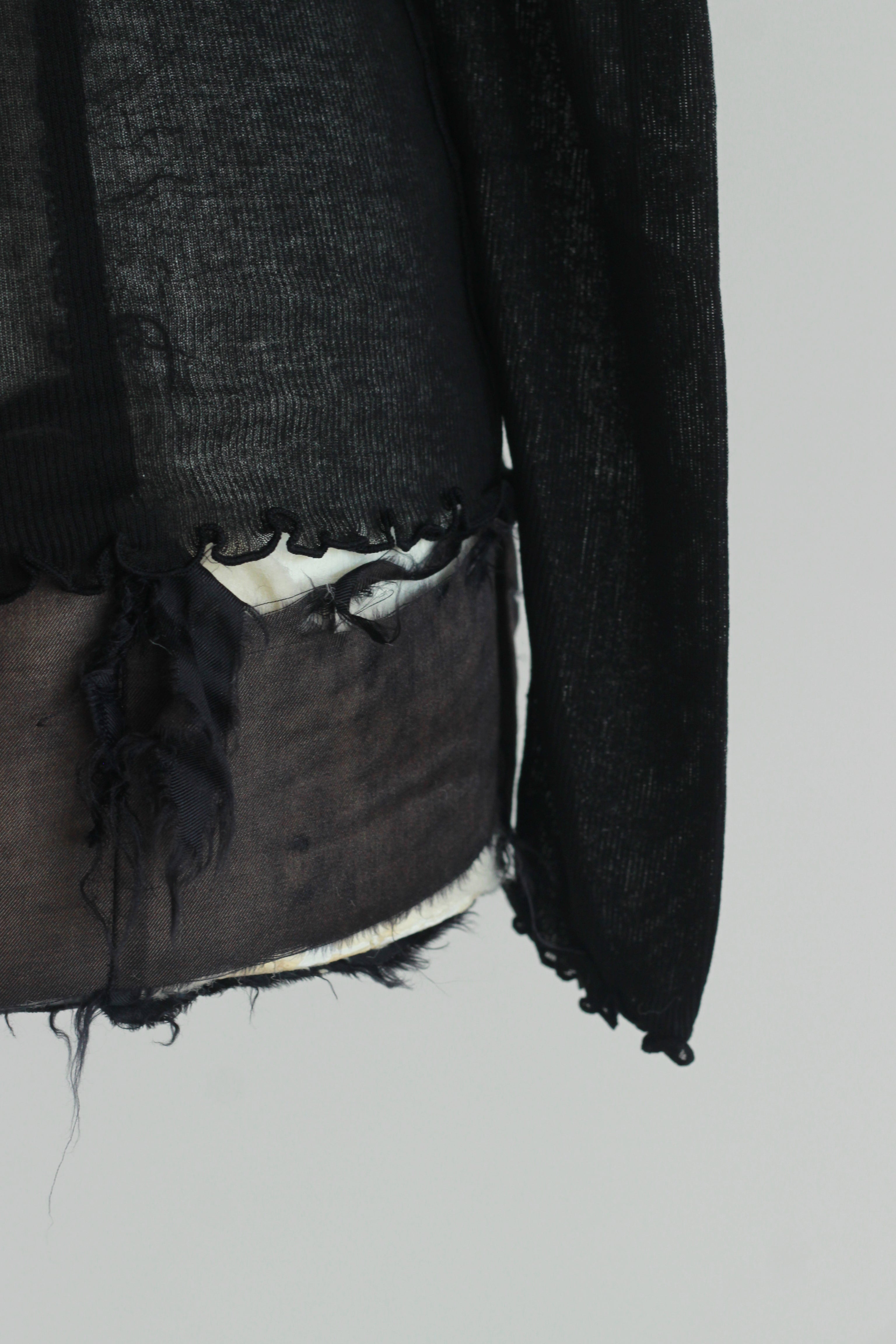 HAKUJI "Sheer rib L/S PO" (black)