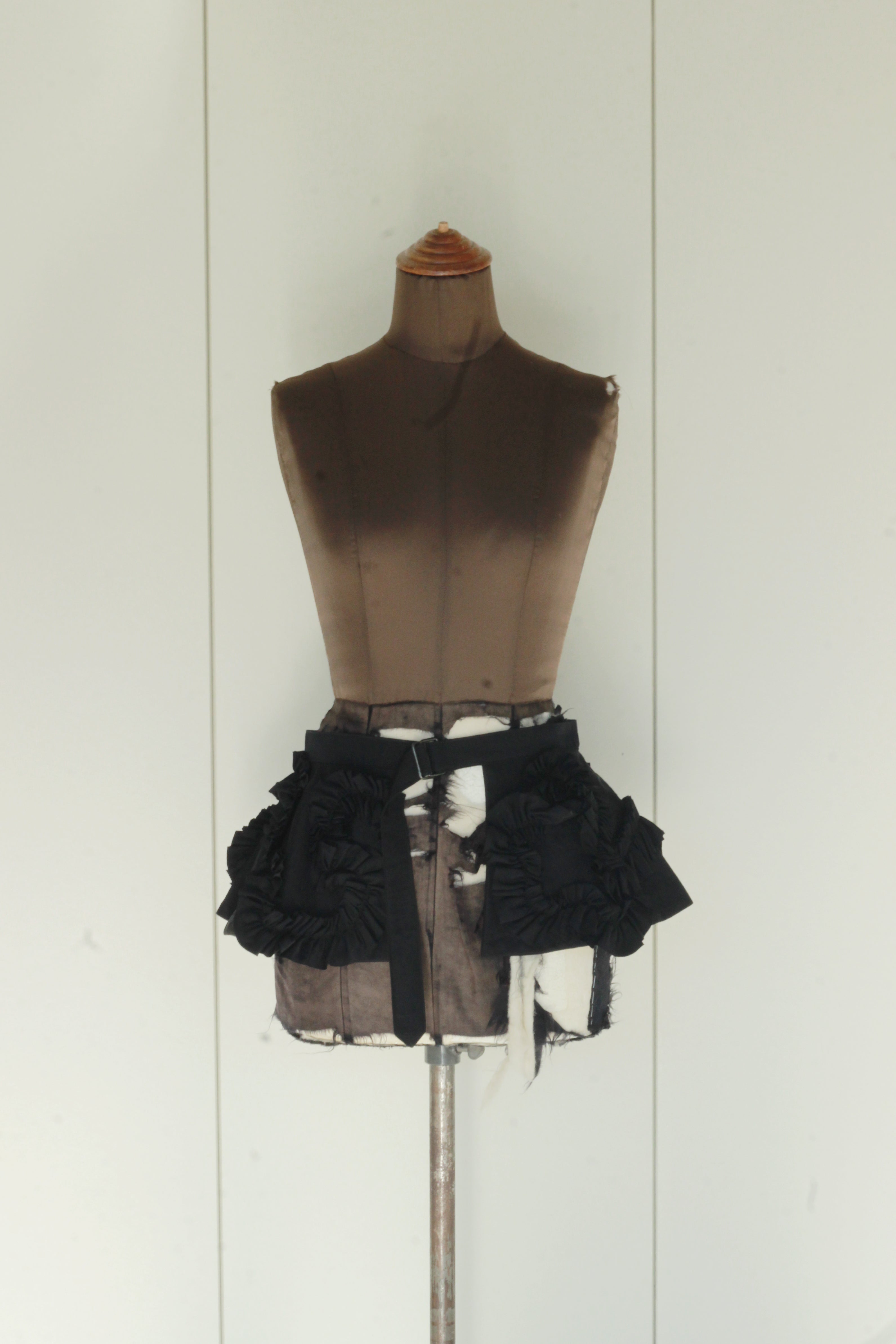MARGE "taffeta frill detail belt" (black)