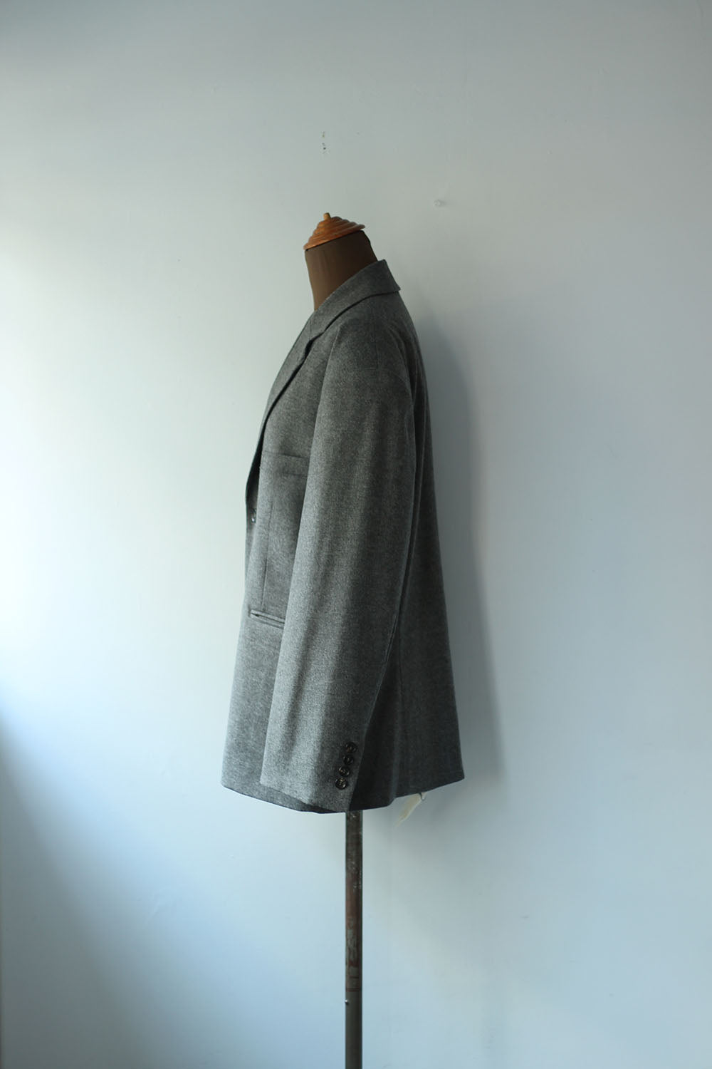 JUN MIKAMI "cashmere blend flannel jacket" (gray)