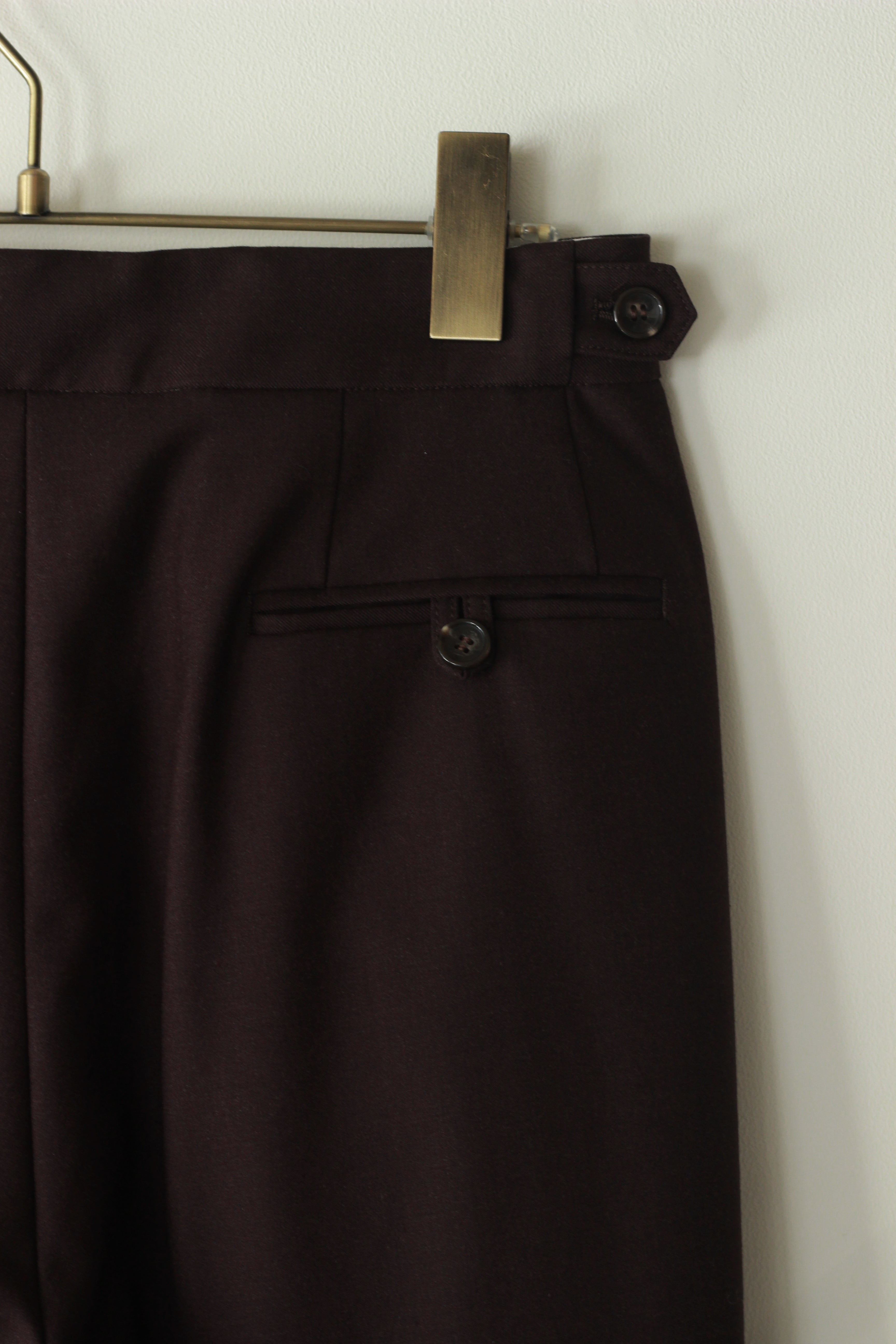 VILLD "wool tuck pants" (brown)