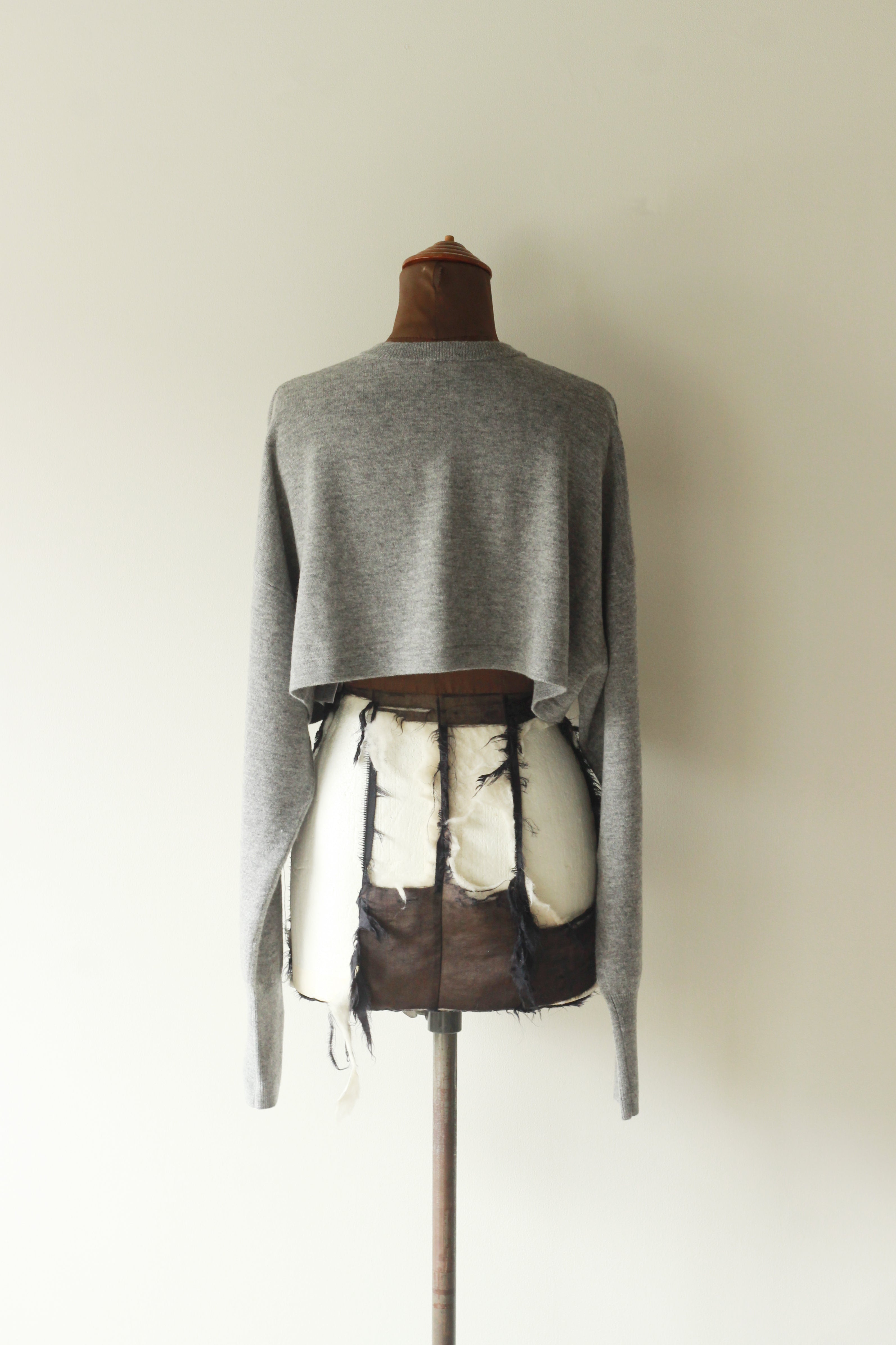 VILLD "wool short cardigan" (gray)