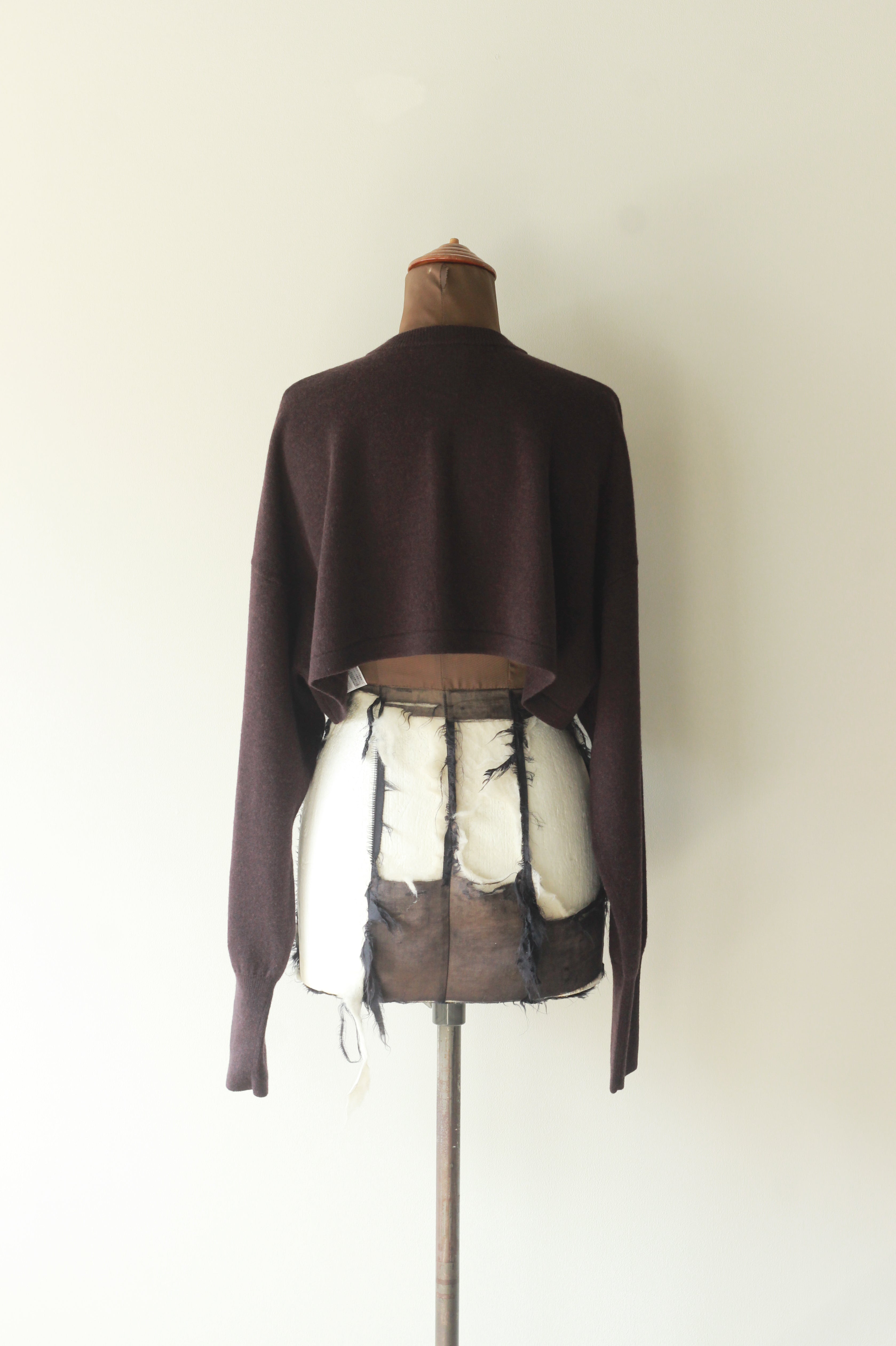 VILLD "wool short cardigan" (brown)
