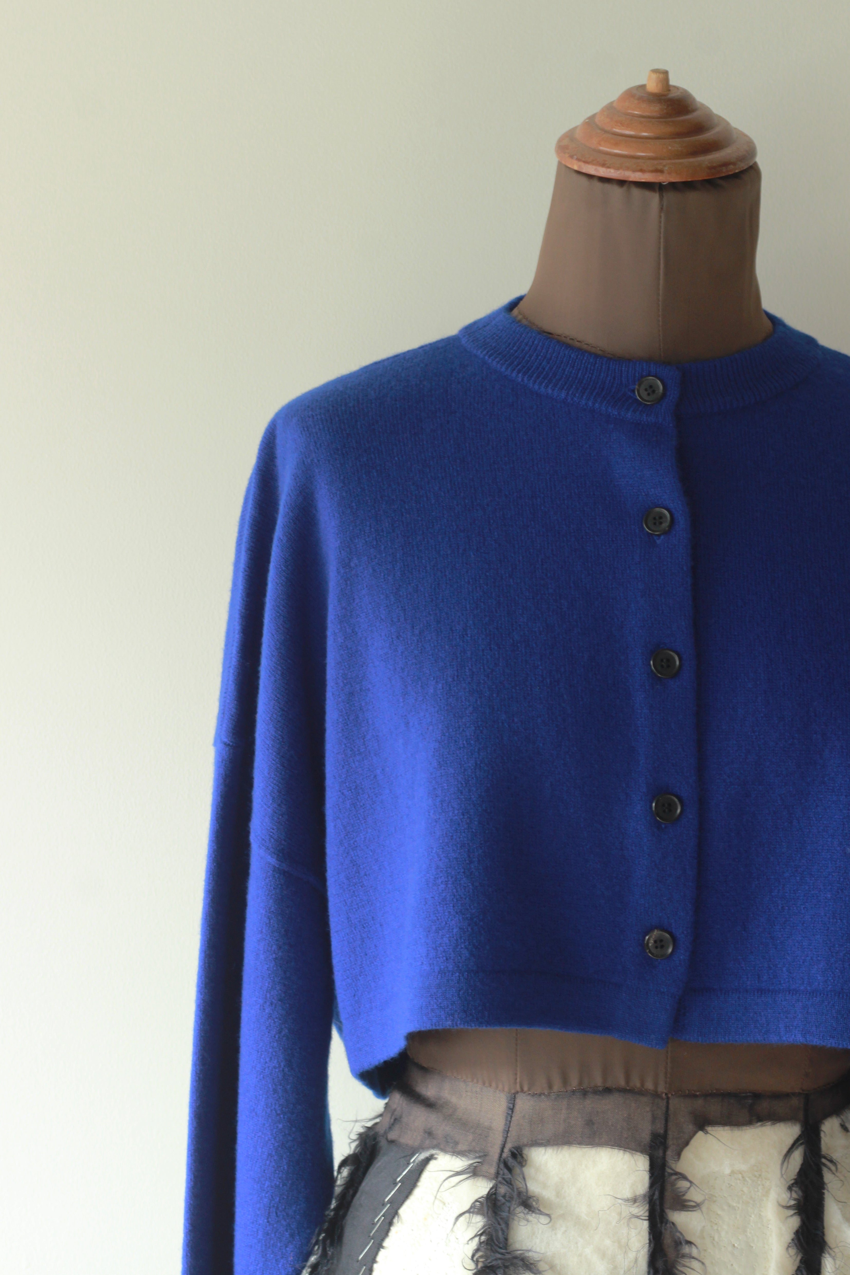 VILLD "wool short cardigan" (blue)