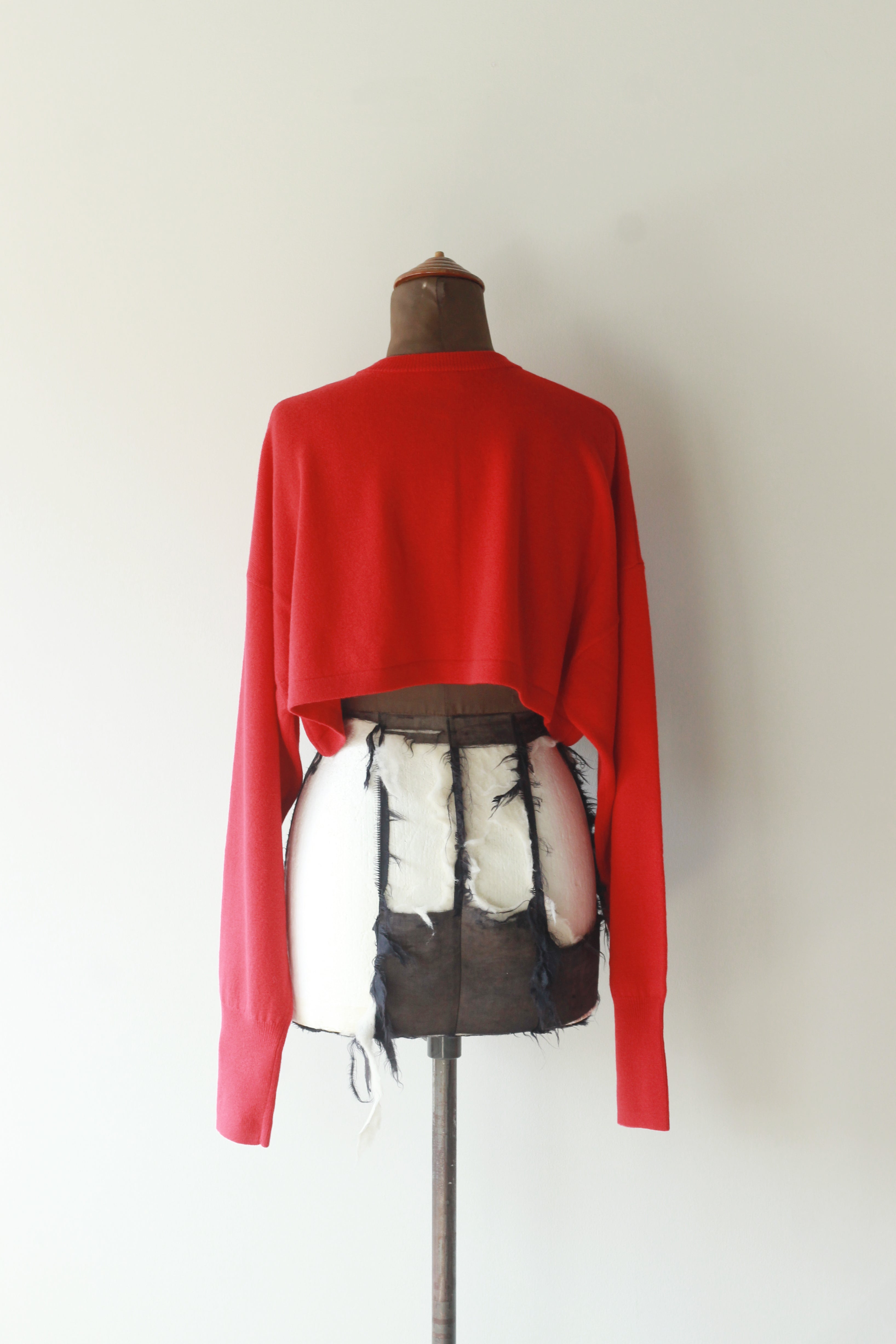 VILLD "wool short cardigan" (red)