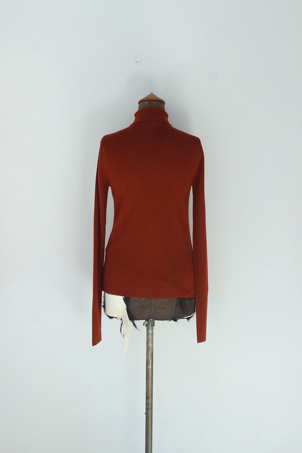 VILLD "high neck polo cardigan" (brown)