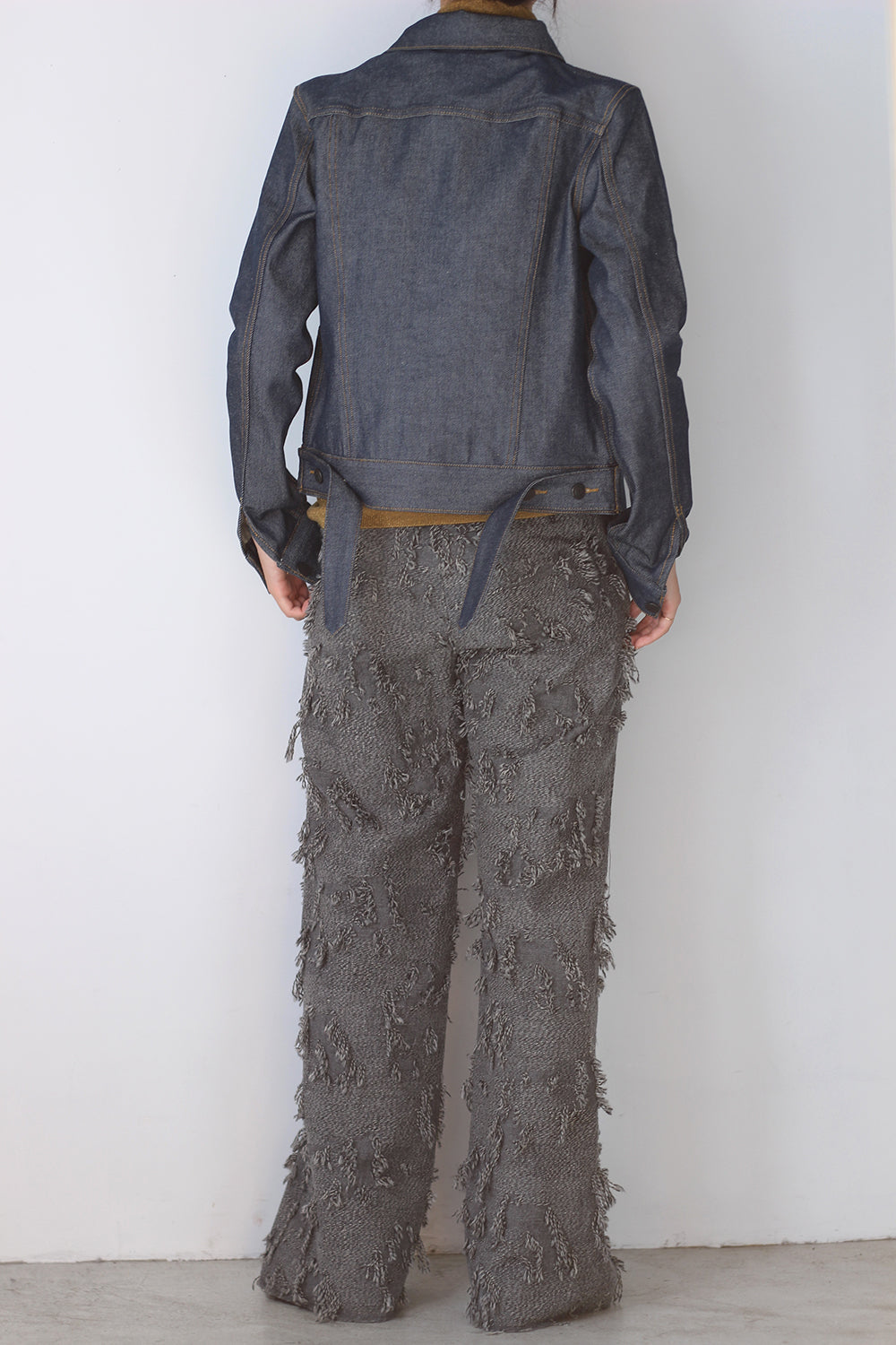 ERIKO KATORI "ripped wool pants" (gray)