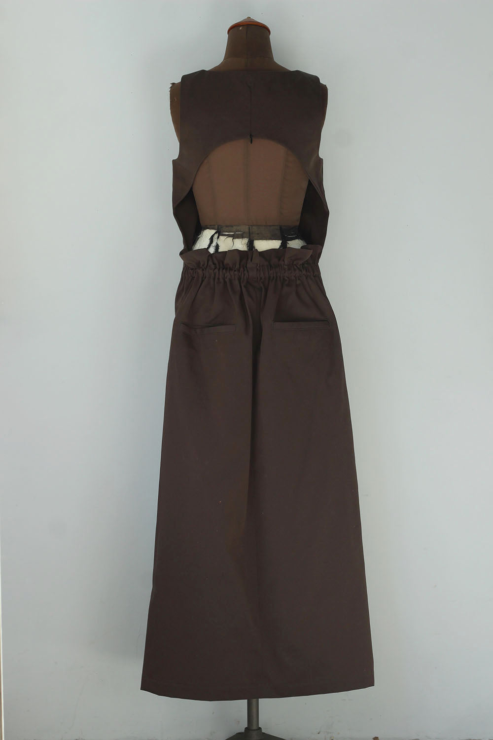 JUN MIKAMI "nylon wool  one piece" (dark brown)