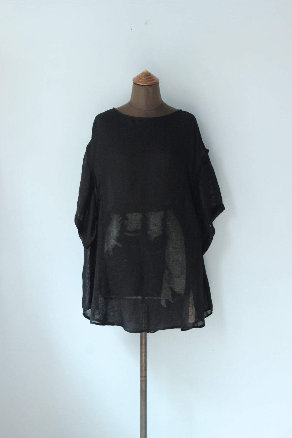 ERiKO KATORi "linen gawze T-shirts" (black)