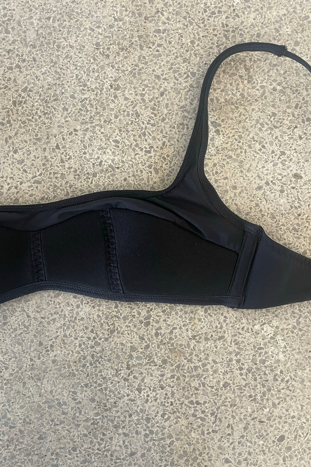 NICENICE MORMENT "LOW-CUT BRA" (JERSEY BLACK)