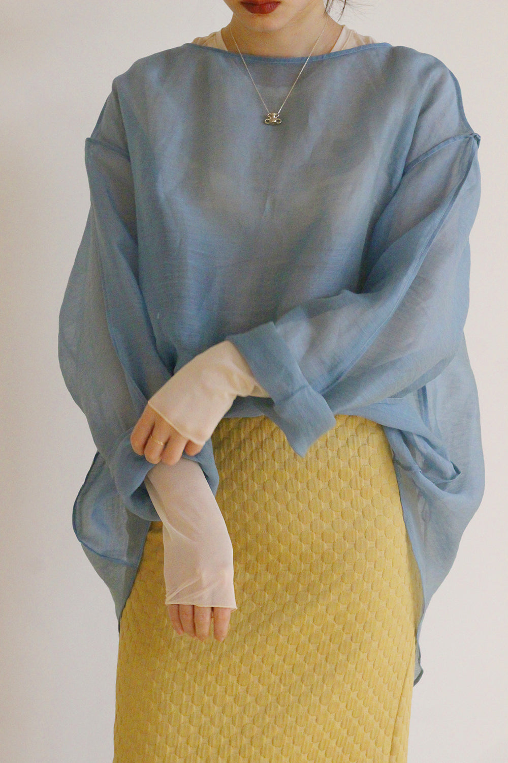 ERiKO KATORi "chanbray organdy top" (blue)