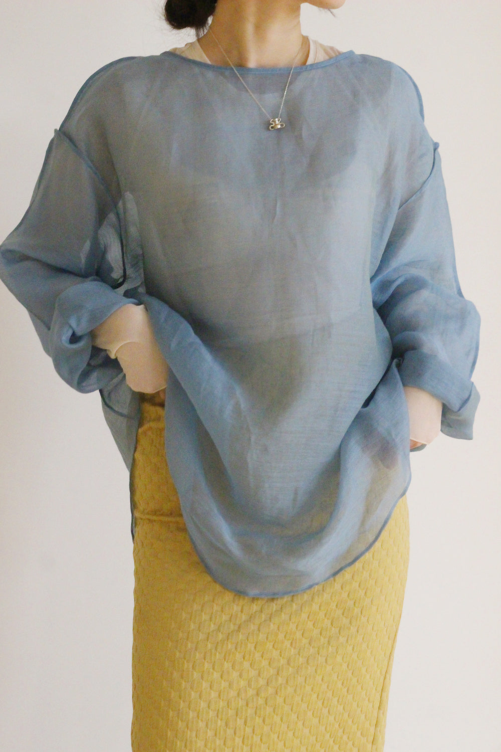 ERiKO KATORi "chanbray organdy top" (blue)