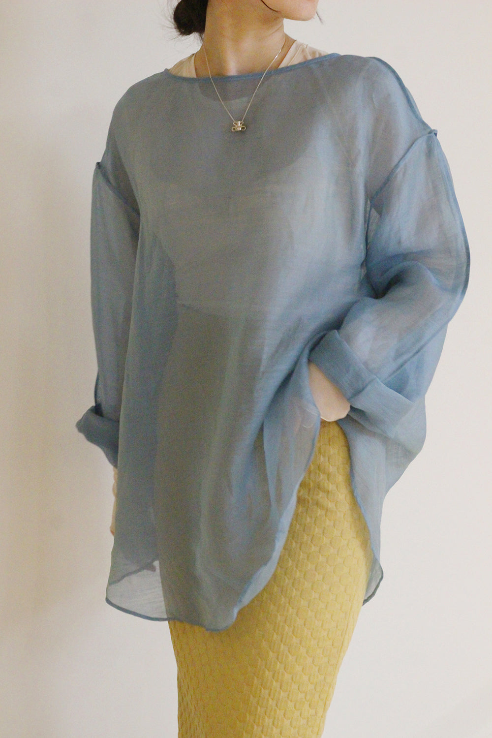 ERiKO KATORi "chanbray organdy top" (blue)