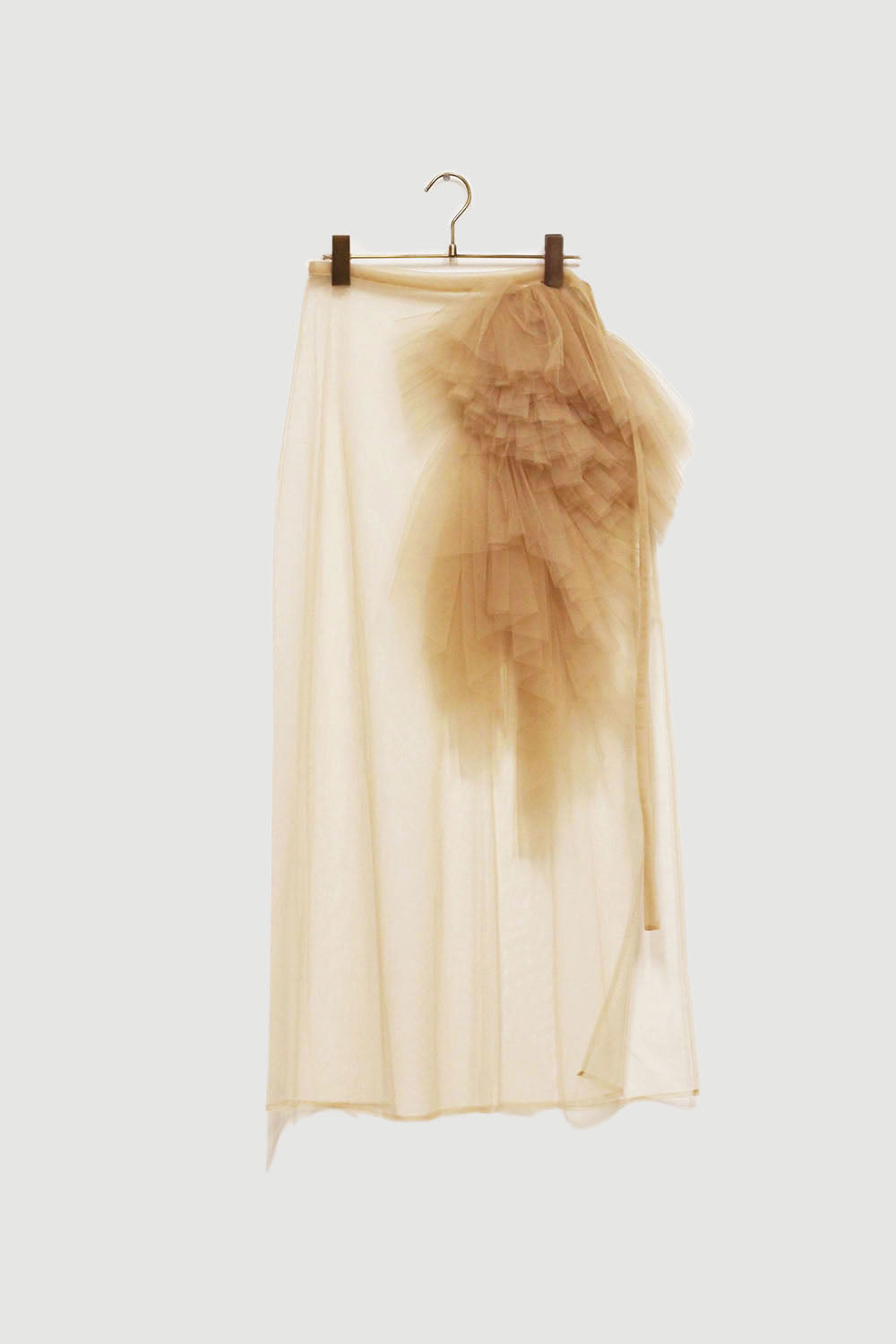 MARGE "tulle decorative wrap skirt" (beige)