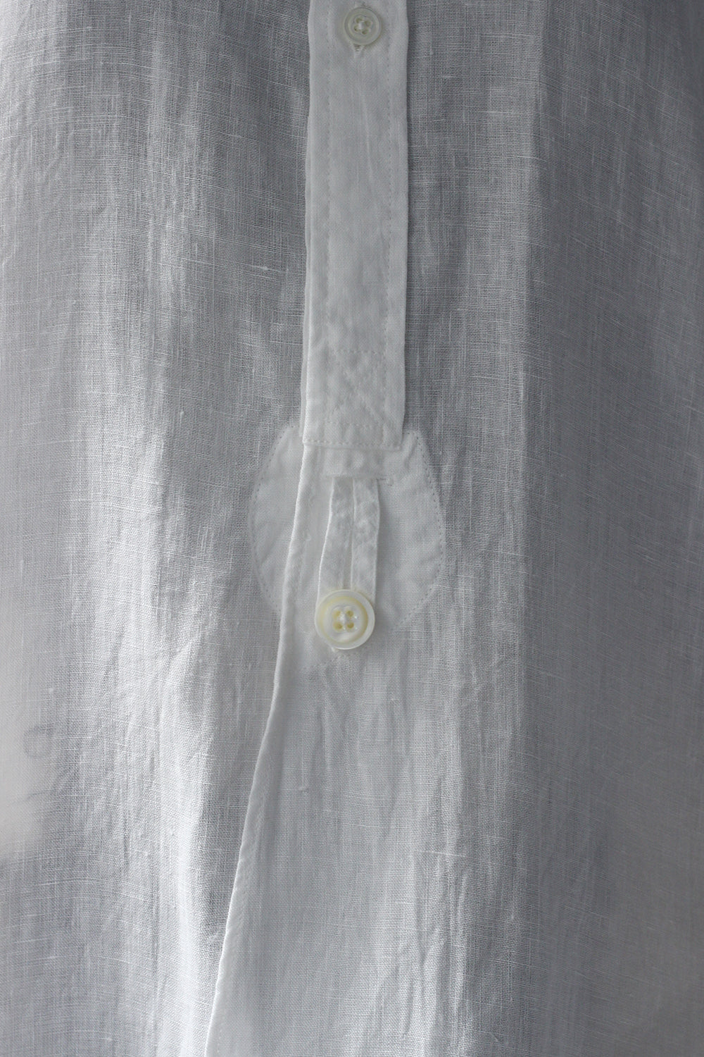 Needles "Band Collar EDW Shirt - Linen Canvas" (white)
