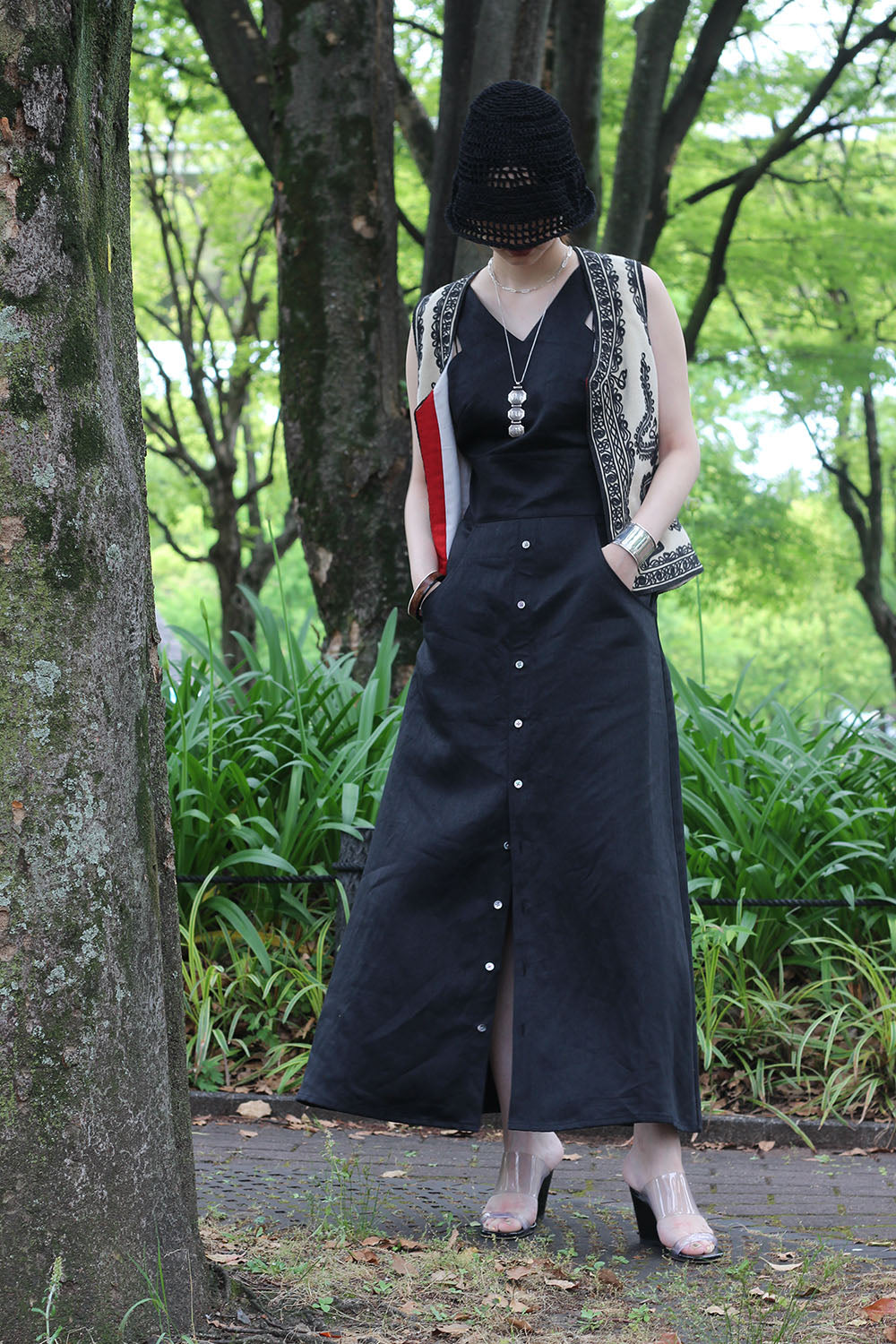 JUNMIKAMI "Irish linen dress"(exclusive item)