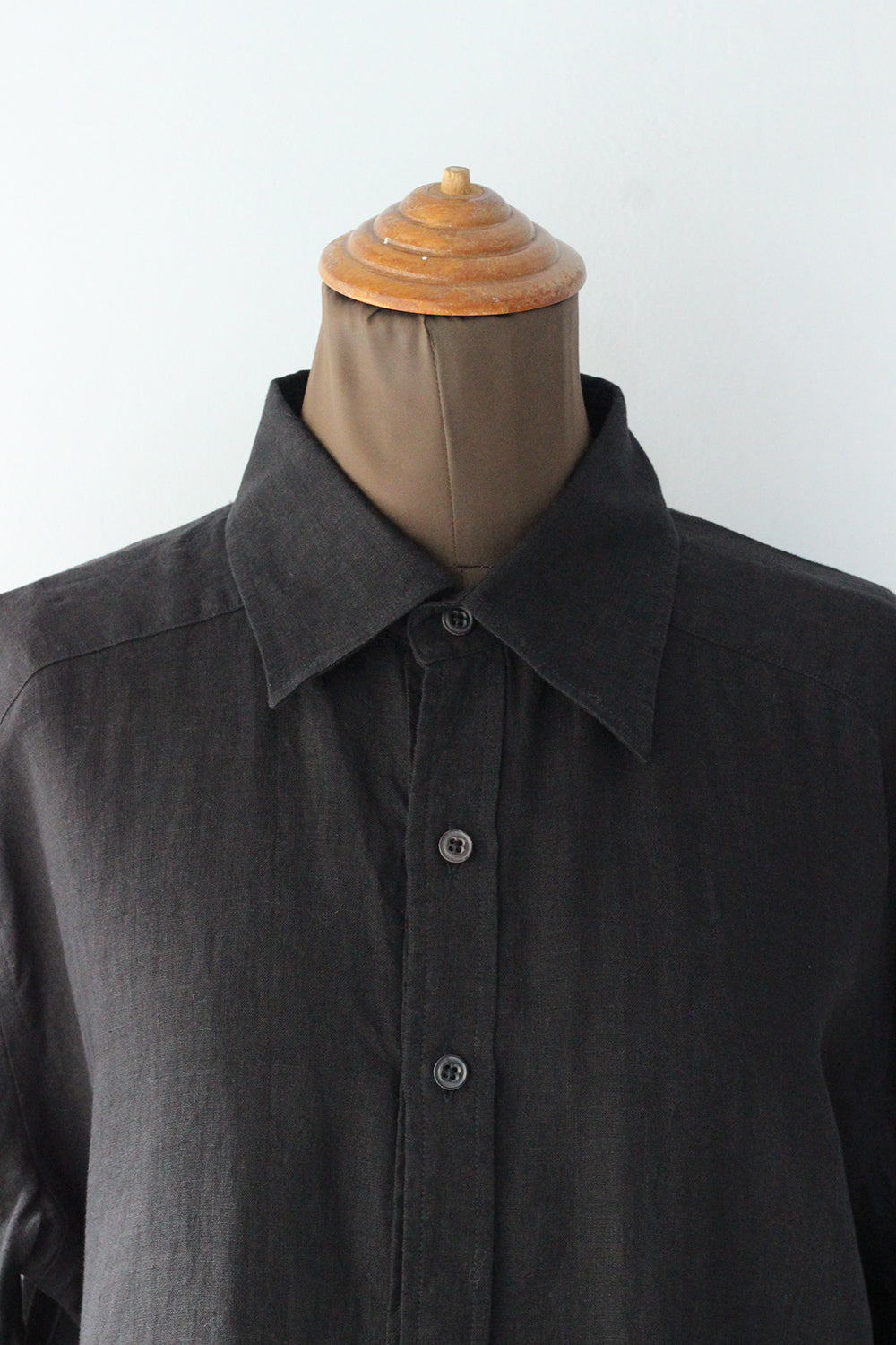 Needles "Regular Collar EDW Shirt - Linen Canvas" (black)