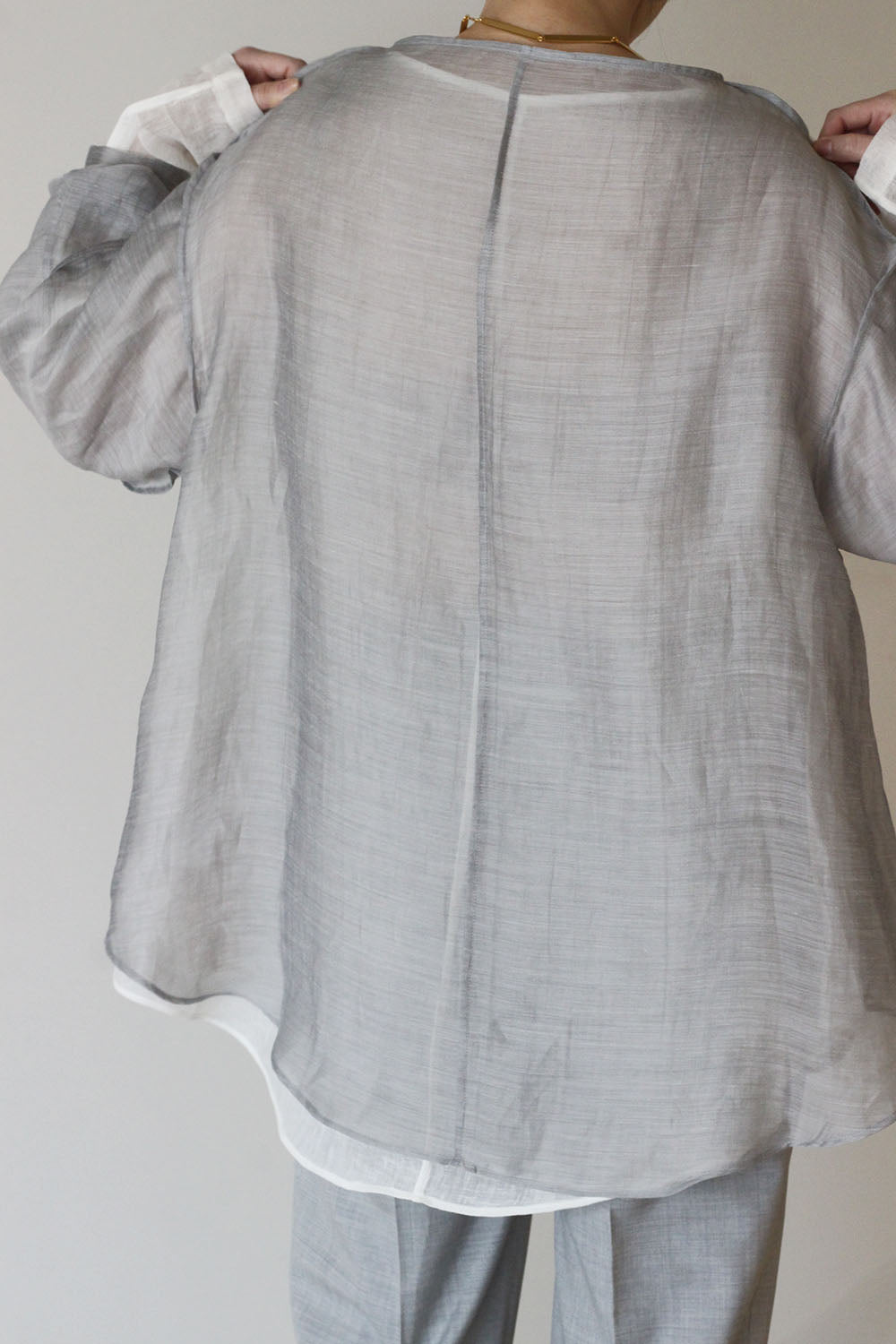 ERiKO KATORi "chanbray organdy top" (gray)