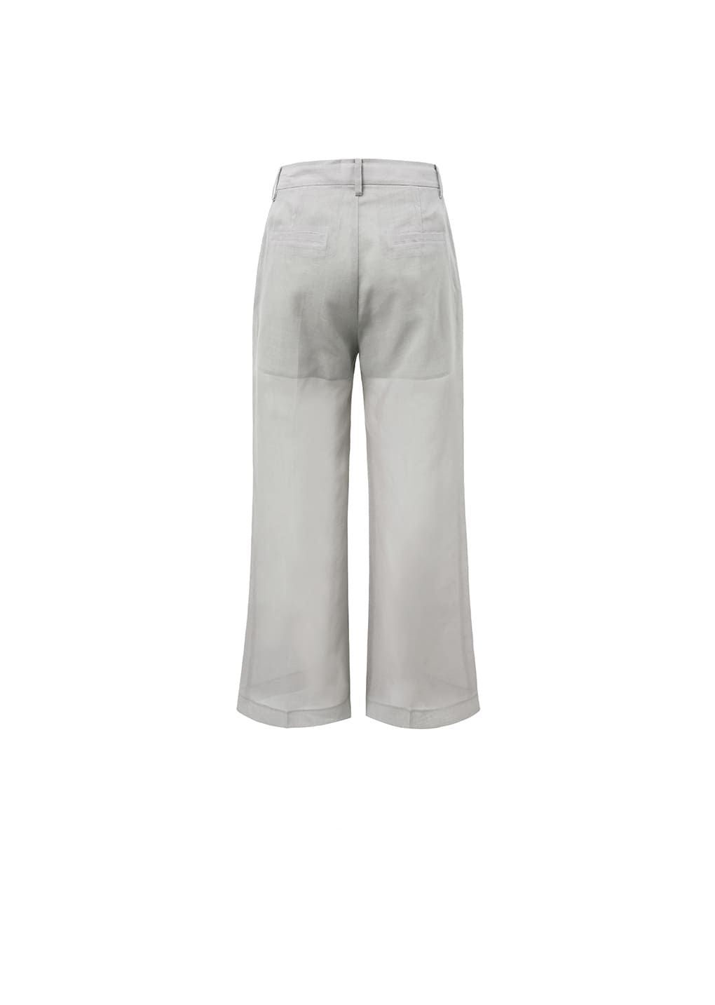 AMOMENT "sheer straight fit pants" (gray)