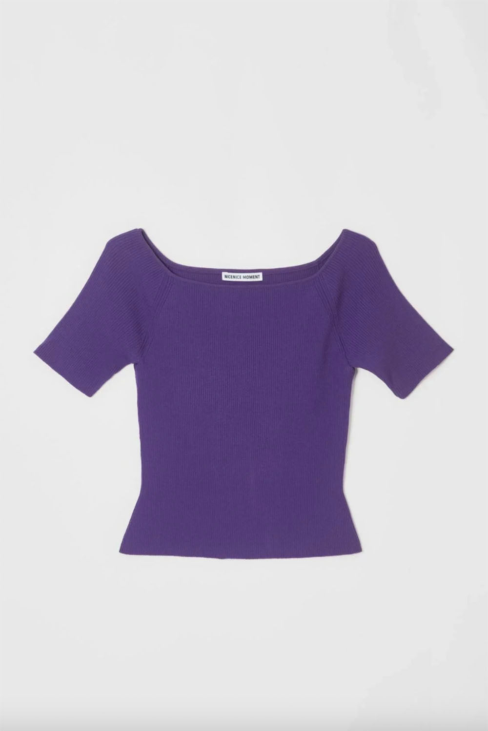 NICENICE MOMENT "OPEN SHOULDER SHELL" (fine violet)