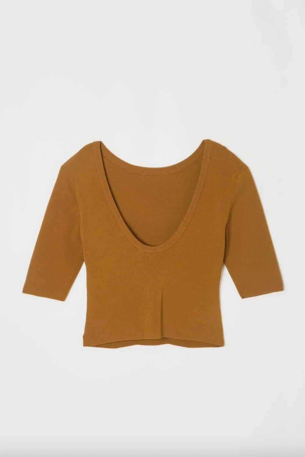 NICENICE MOMENT "CROPPED COMPACT TEE" (umber)