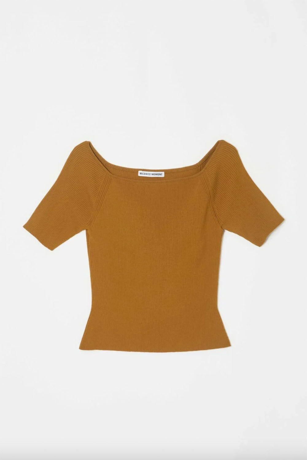 NICENICE MOMENT "OPEN SHOULDER SHELL" (umber)