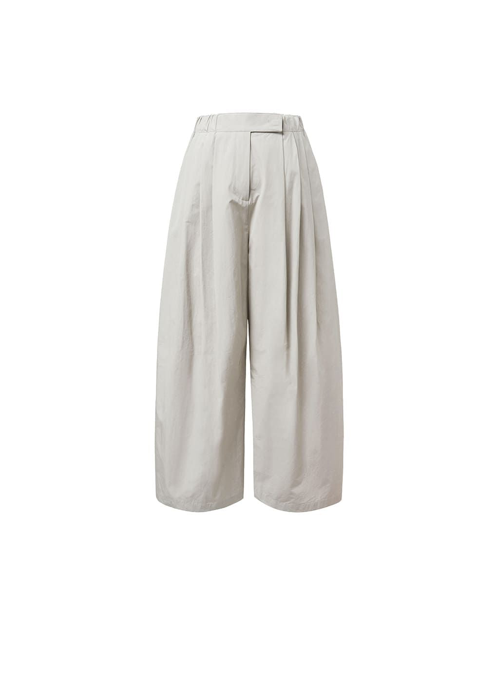 AMOMENT "three tuck banding pants" (gray)