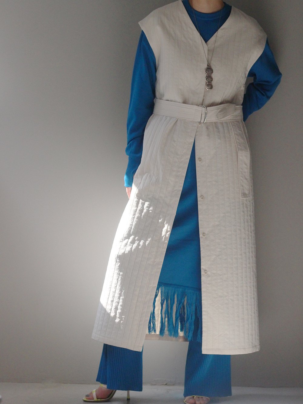 DOMENICO＋SAVIO “ fringe knit dress (TURQUOISE)”