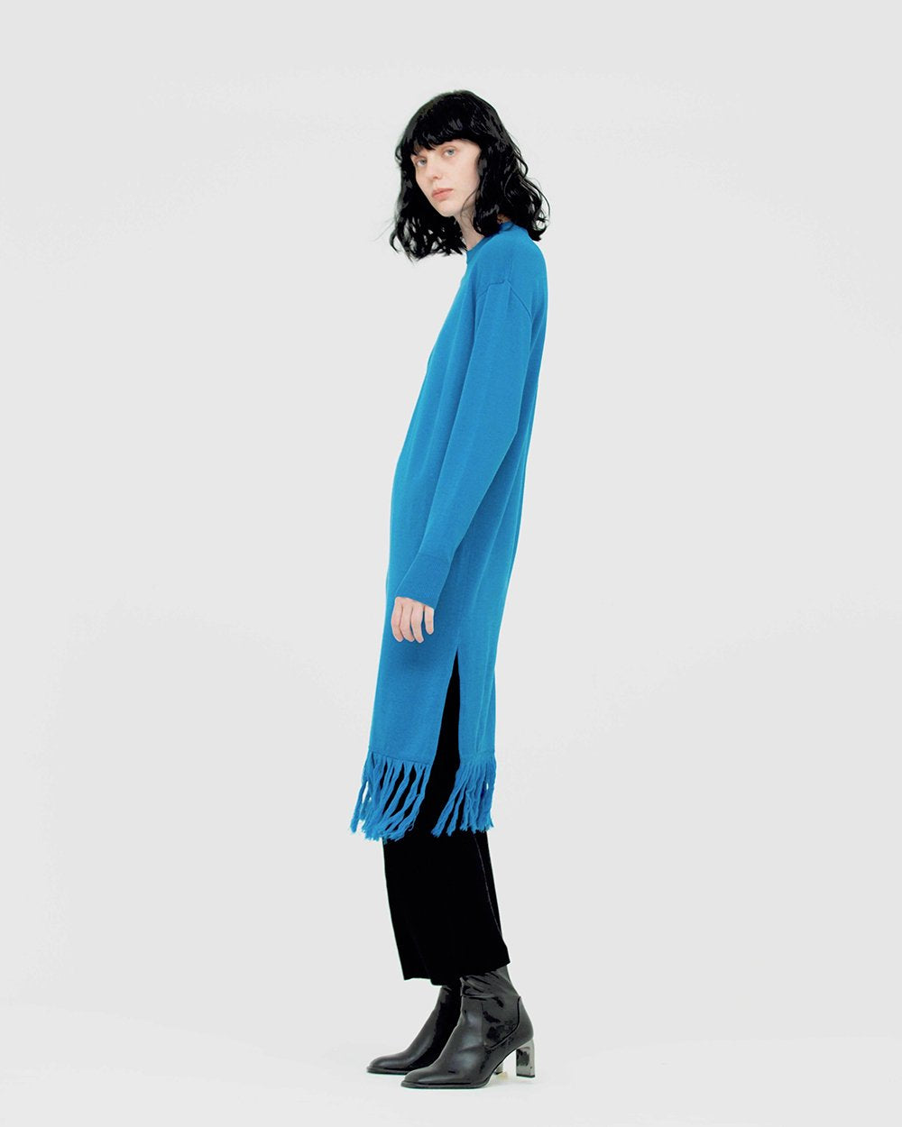 DOMENICO＋SAVIO “ fringe knit dress (TURQUOISE)”