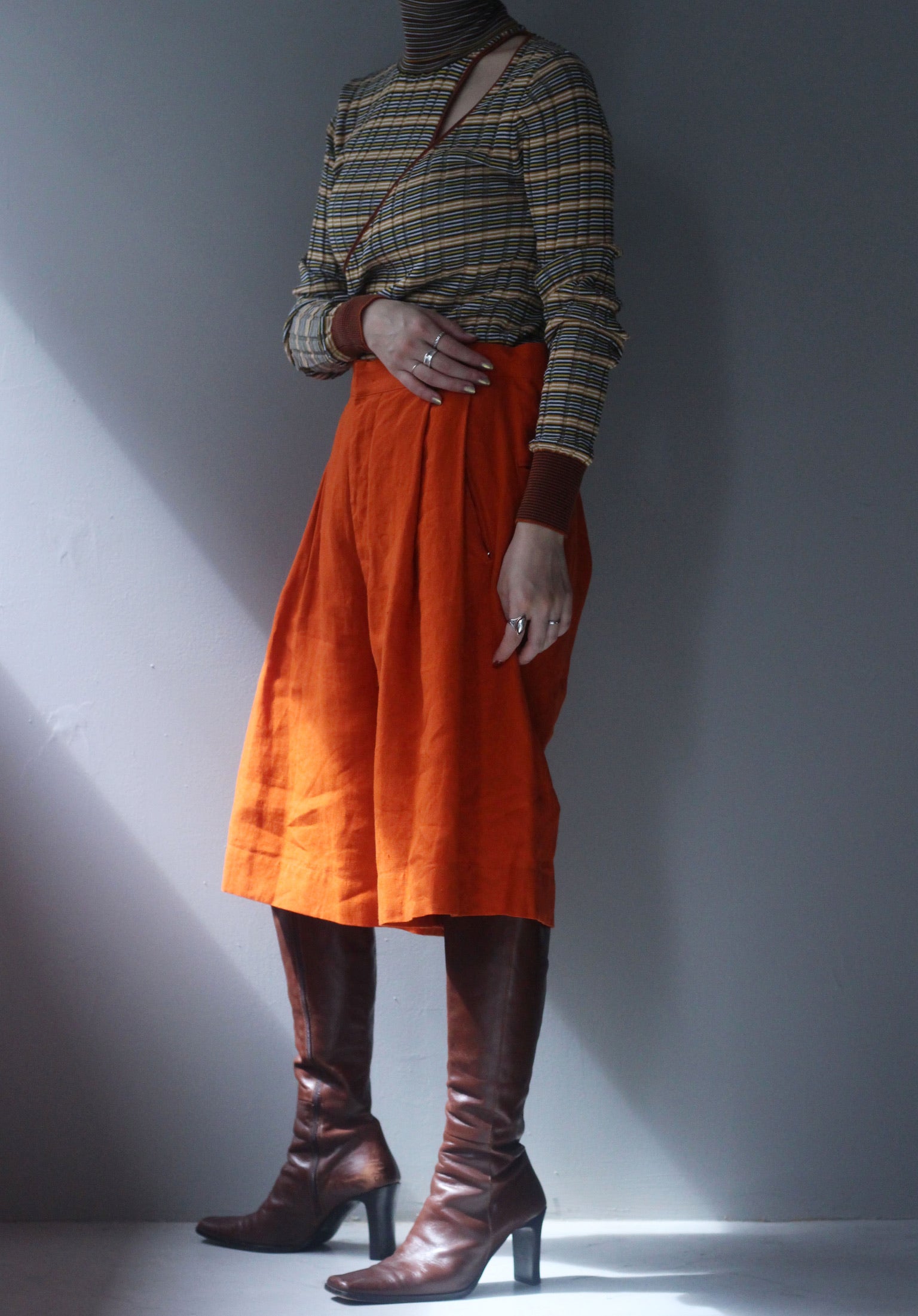 SALE】JUN MIKAMI “ linen shorts (orange) “ – lillt-store