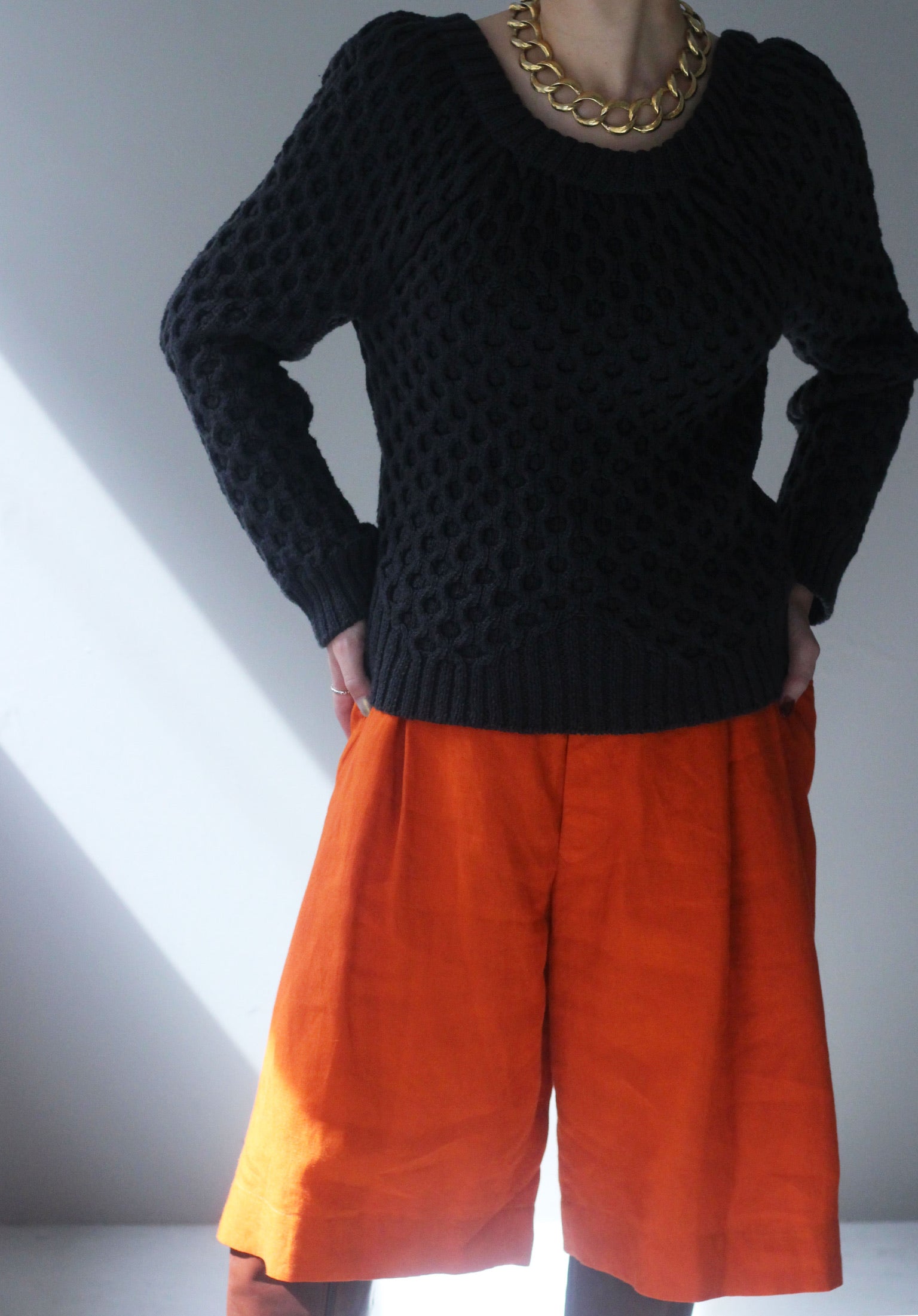 【SALE】JUN MIKAMI “ linen shorts (orange) “