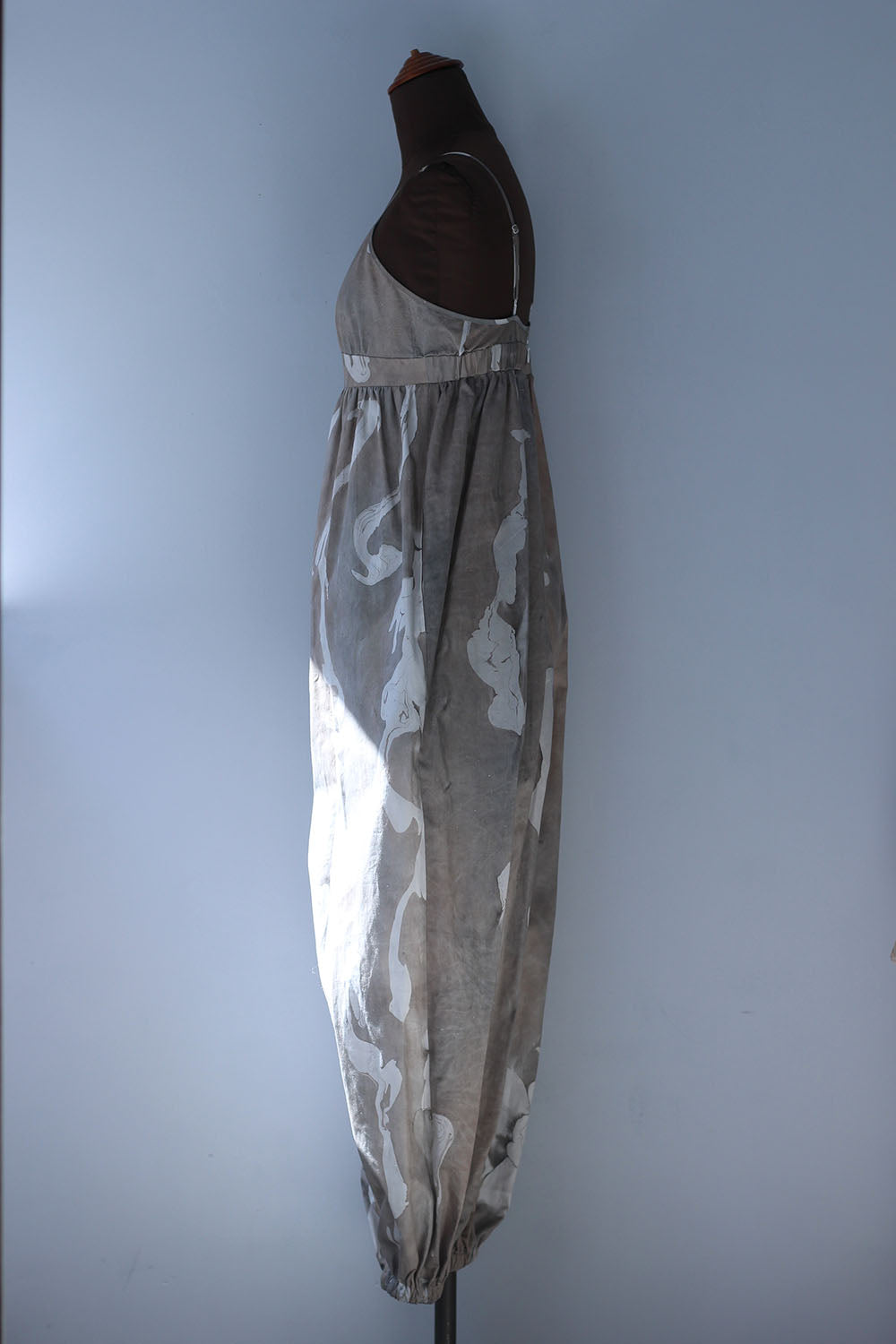 ERiKO KATORi "suminagashi cotton harem jumpsuit" (brown)