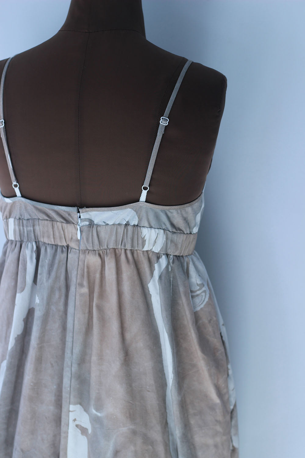 ERiKO KATORi "suminagashi cotton harem jumpsuit" (brown)