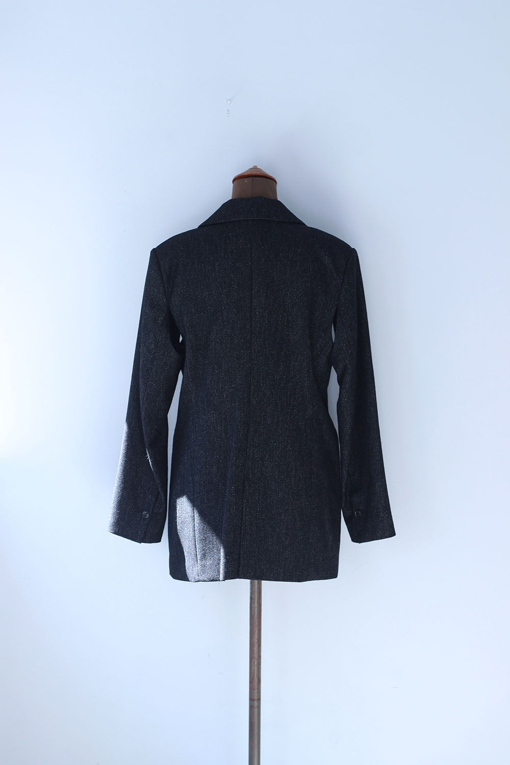 DOMENICO+SAVIO "tweed arrange sleeve jacket" (black)