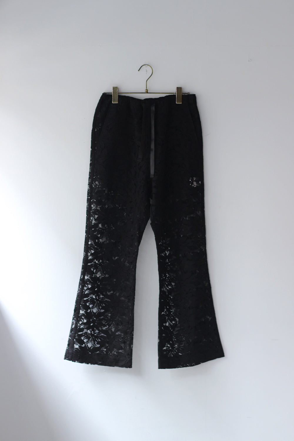 Needles "String Boot-Cut Pant - C/PE/R Lace Cloth / Flower" (black)