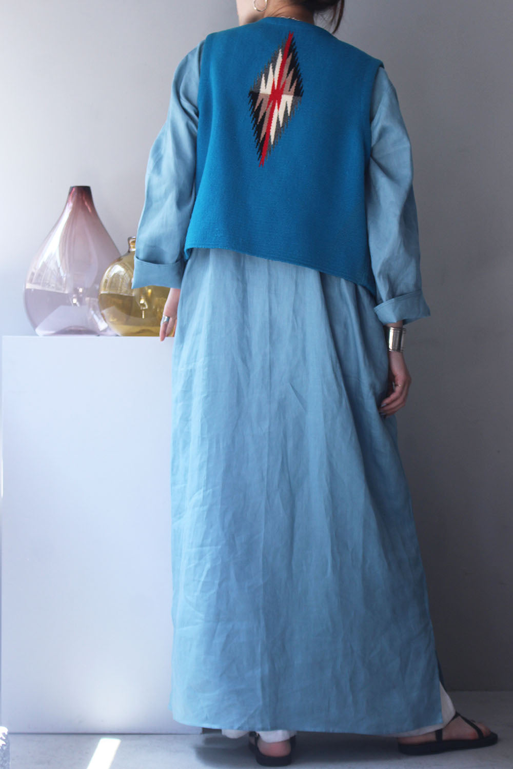 charrita “vestido geraba“(sky blue)(exclusive item)