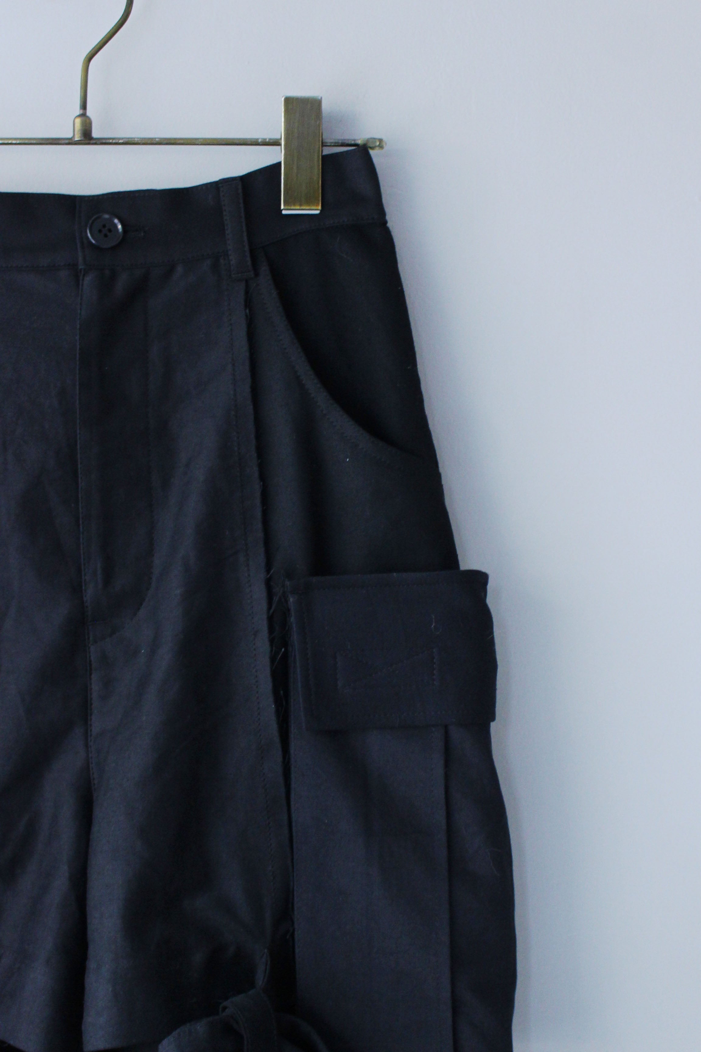 MALION vintage “cotton satin bondage pants (black)”