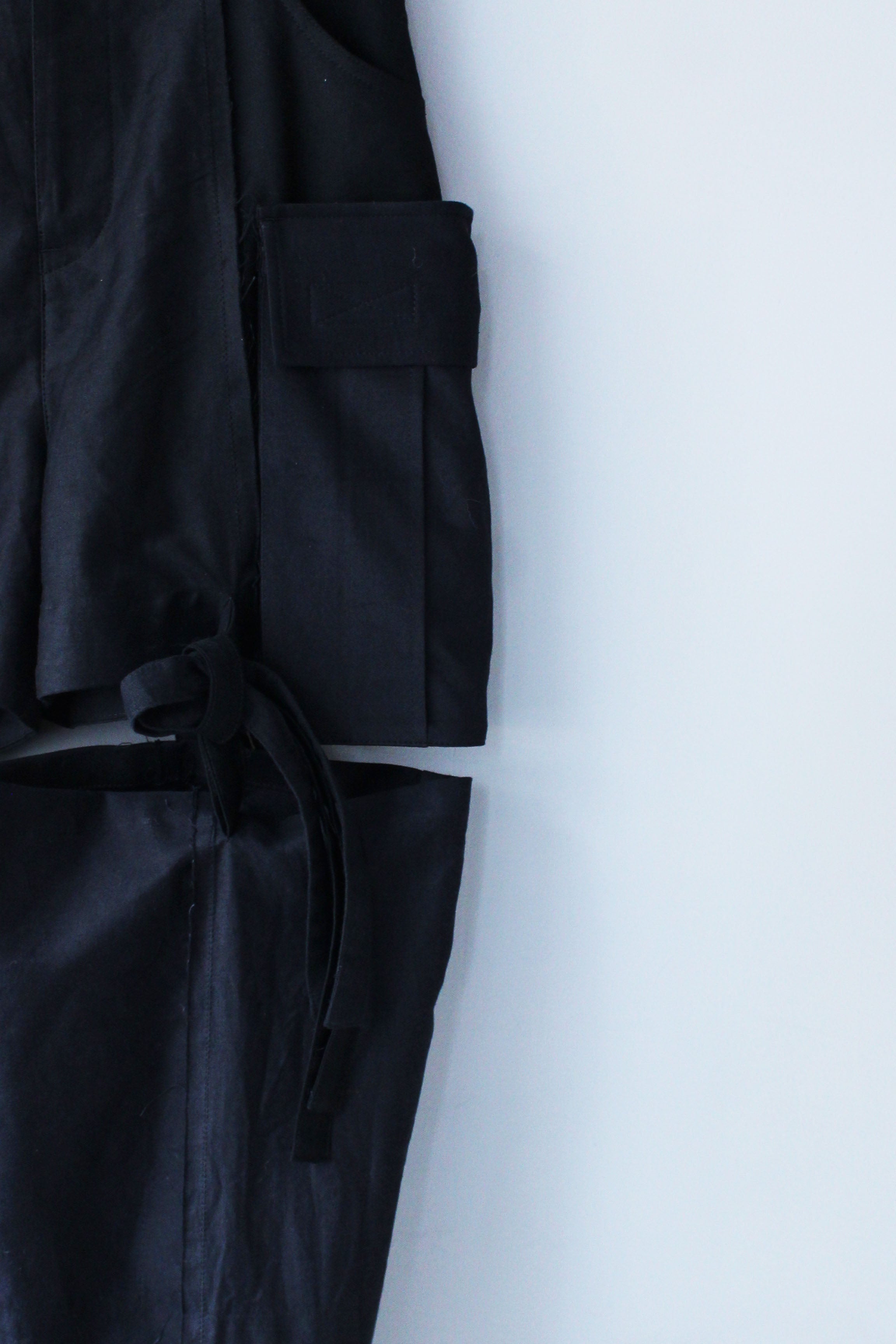 MALION vintage “cotton satin bondage pants (black)”