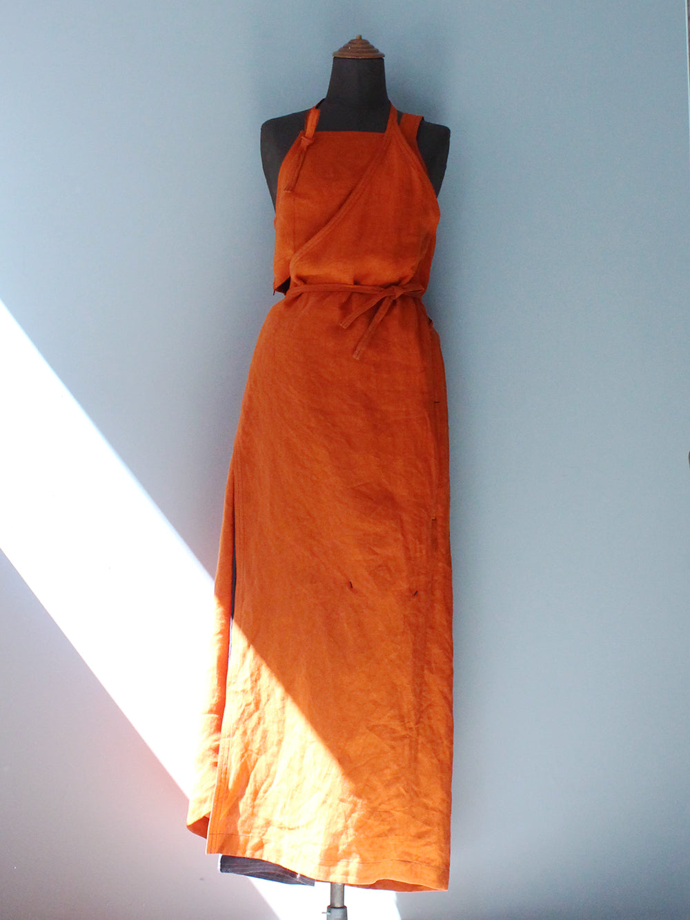 JUN MIKAMI “ linen apron combination (orange) “