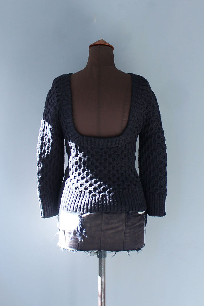 【SALE】JUN MIKAMI “hand knit(charcoal) “