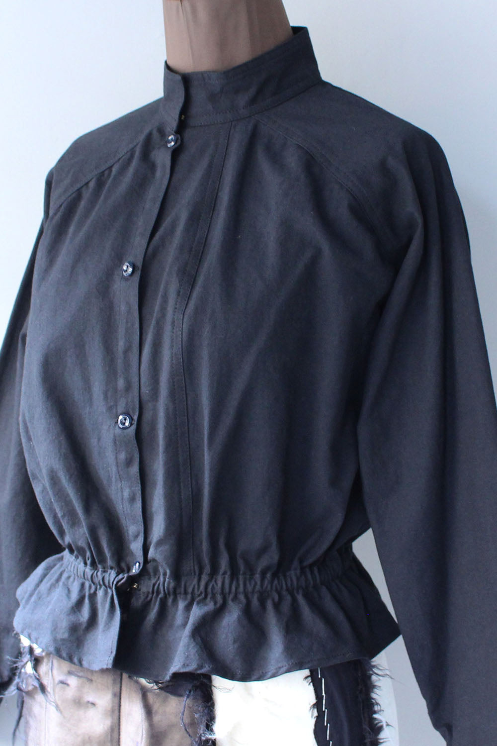 ERiKOKATORi “ corset stand coller shirts (black)”